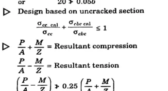 RCC IS456 Specification Formula