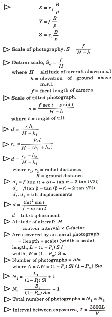 Photogrammetry Formula Surveying