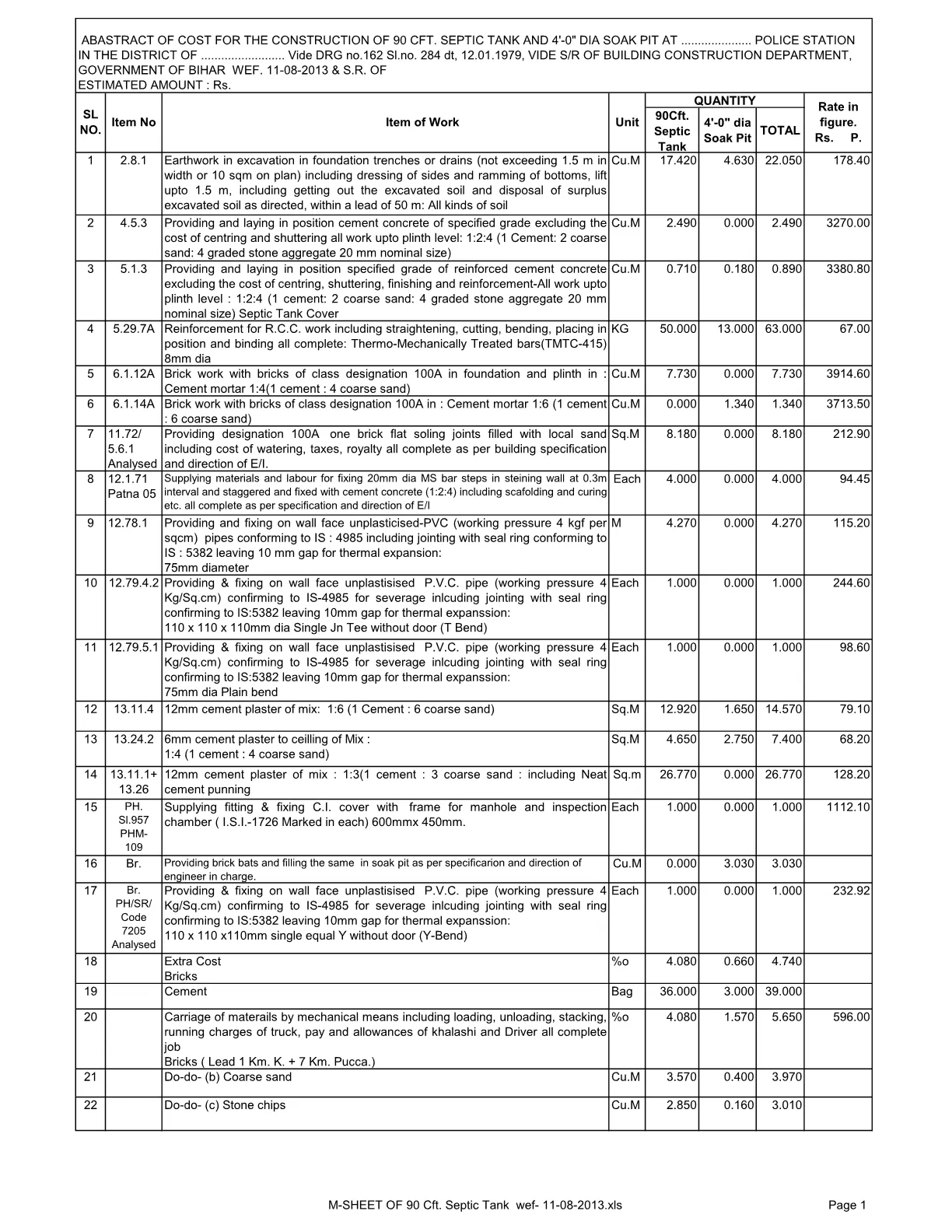 90 Cft. Septic Tank And Soak Pit Abstract1