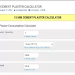 15mm Cement Plaster Calculator