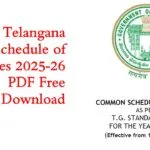 Telangana Schedule of Rates 2025-26 PDF Free Download